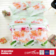 Drucken Polyester-Linen Big Flower Microfiber 3D Bettlaken